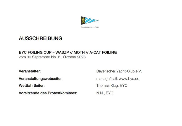 Foiling Cup Starnberger See 30.09.-01.10